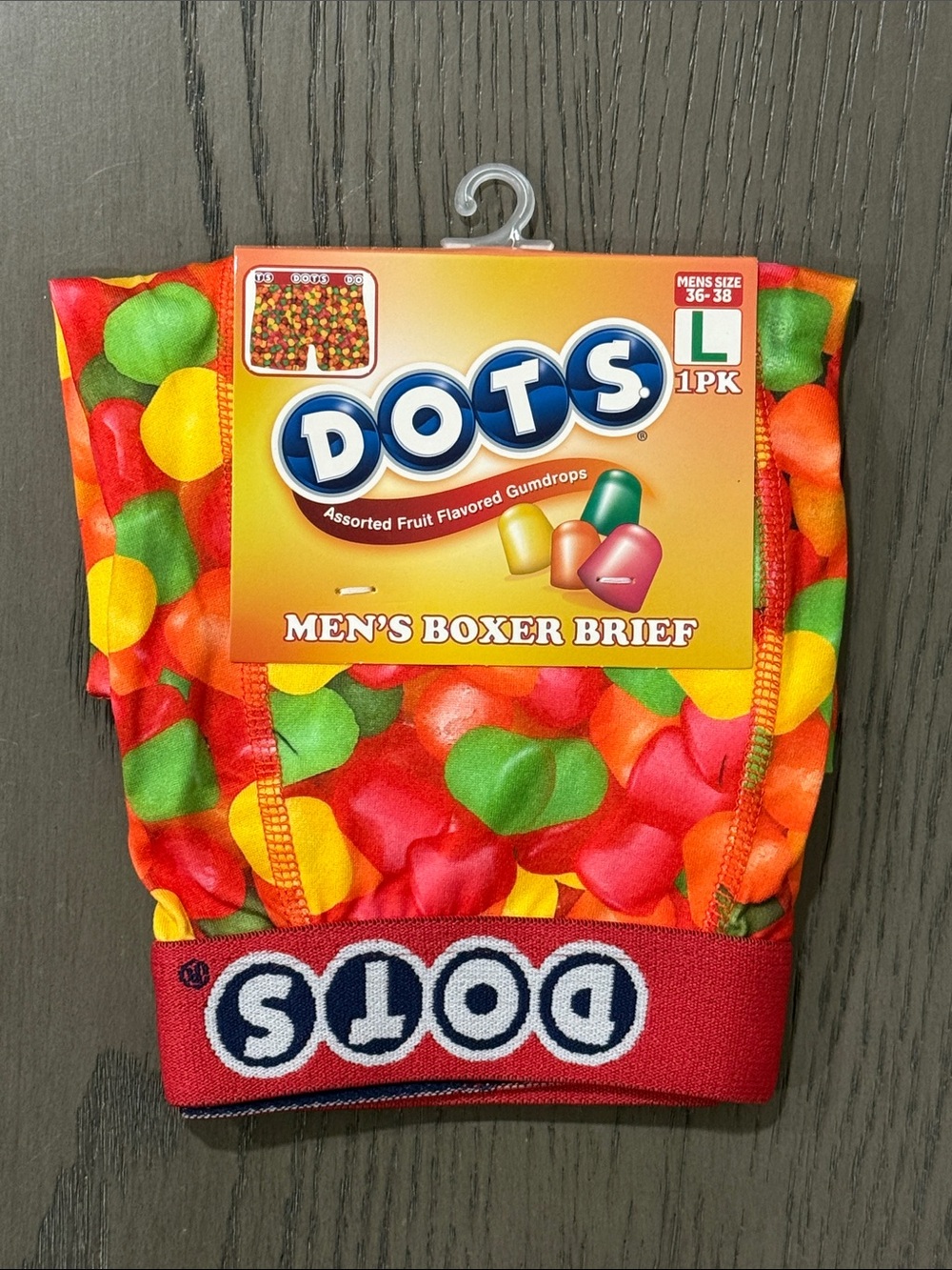 Mens Dots Retro Gumdrops Licensed Boxer Briefs - Size Large - NWT